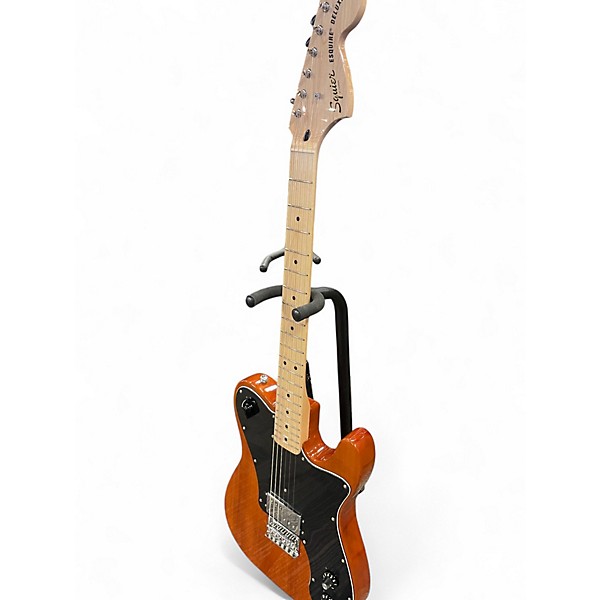 Used Squier Paranormal Series Esquier Deluxe Natural Solid Body Electric Guitar
