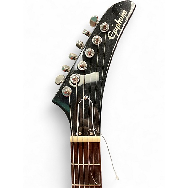 Used Epiphone Explorer Black and White Solid Body Electric Guitar