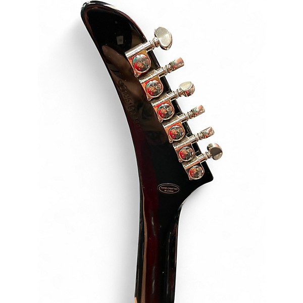 Used Epiphone Explorer Black and White Solid Body Electric Guitar