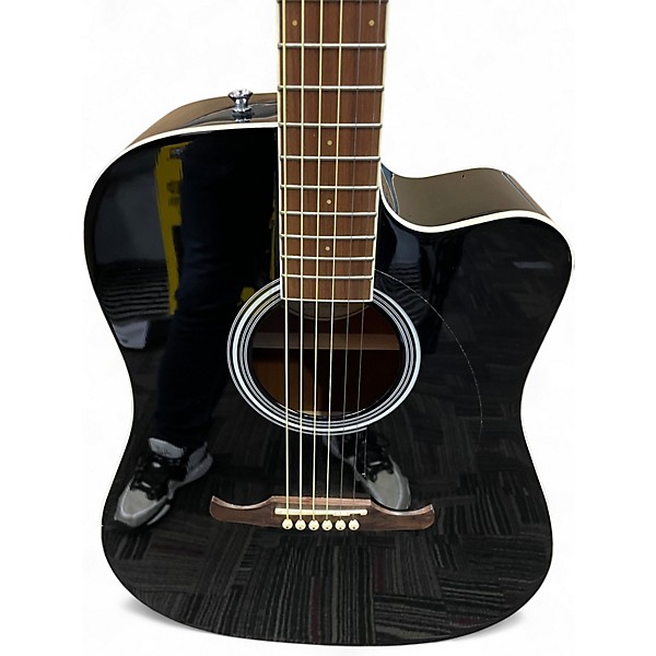 Used Fender FA-125CE Black Acoustic Electric Guitar