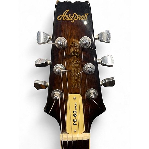 Used 1980s Aria PE60 2 Color Sunburst Solid Body Electric Guitar