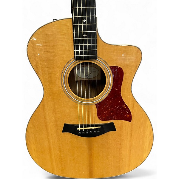 Used Taylor 214CE Deluxe Natural Acoustic Electric Guitar