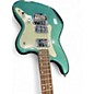 Used Squier Paranormal Rascal Bass HH  Green Electric Bass Guitar