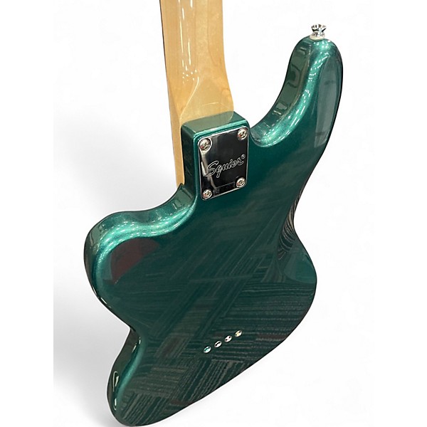 Used Squier Paranormal Rascal Bass HH  Green Electric Bass Guitar