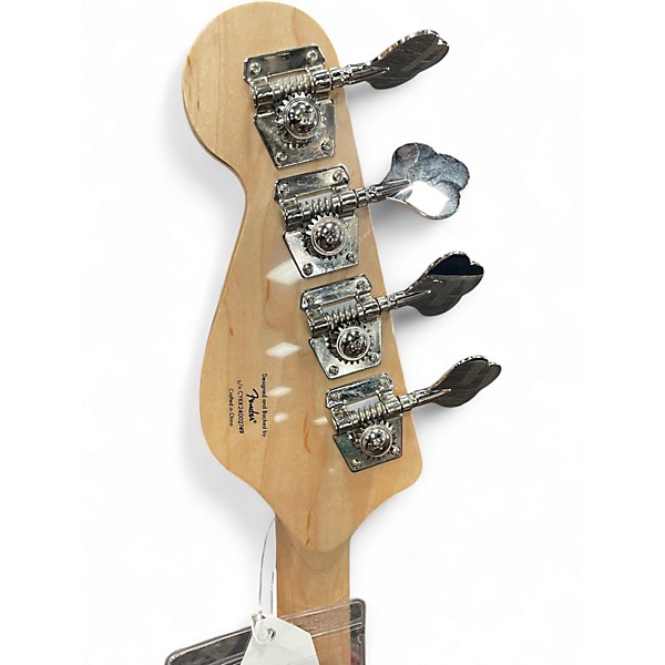 Used Squier Paranormal Rascal Bass HH  Green Electric Bass Guitar