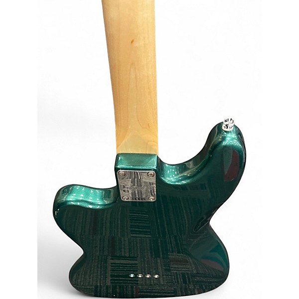 Used Squier Paranormal Rascal Bass HH  Green Electric Bass Guitar