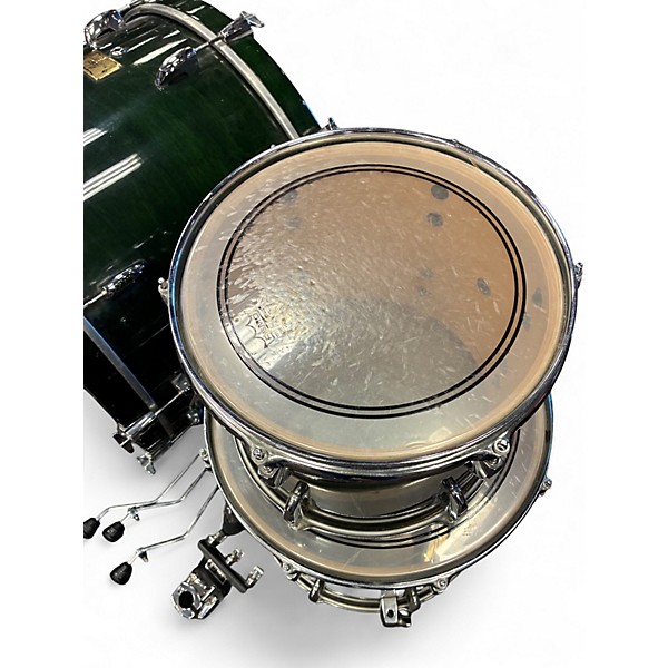 Used Pearl 3 Piece Masters Maple Emerald Green Drum Kit