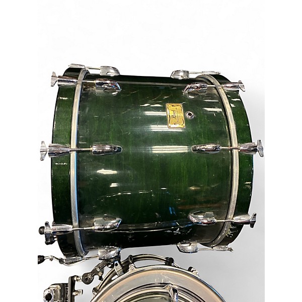 Used Pearl 3 Piece Masters Maple Emerald Green Drum Kit