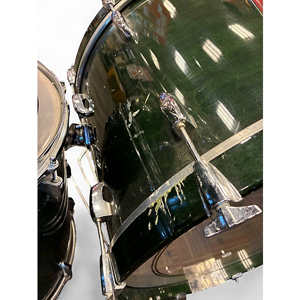 Used Pearl 3 Piece Masters Maple Emerald Green Drum Kit
