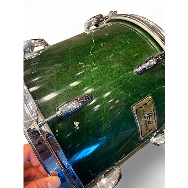 Used Pearl 3 Piece Masters Maple Emerald Green Drum Kit