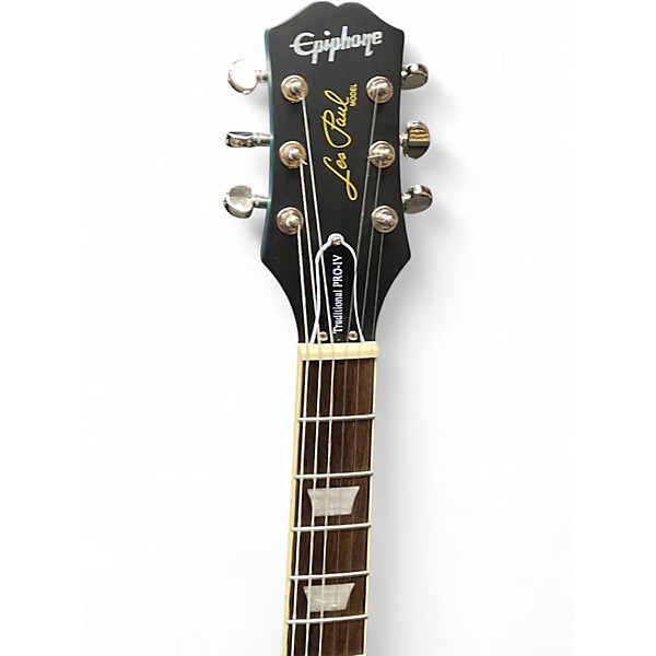 Used Epiphone Les Paul Traditional Pro IV Blue Solid Body Electric Guitar
