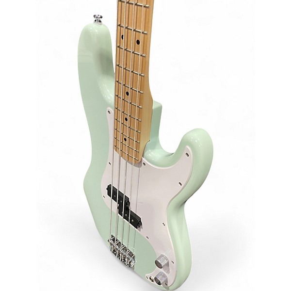 Used Squier Precision Bass Surf Green Electric Bass Guitar