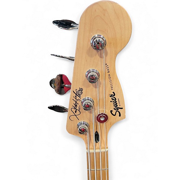 Used Squier Precision Bass Surf Green Electric Bass Guitar