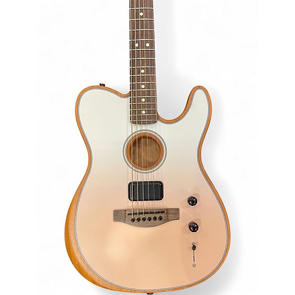 Used Fender FINNEAS Signature Acoustasonic Telecaster Acoustic-Electric  Cappuccino Fade Acoustic Electric Guitar