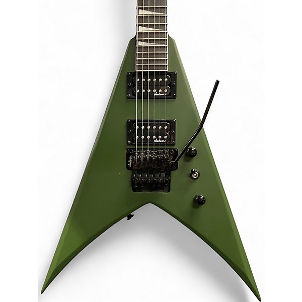 Used Jackson JS32 King V ARMY GREEN Solid Body Electric Guitar