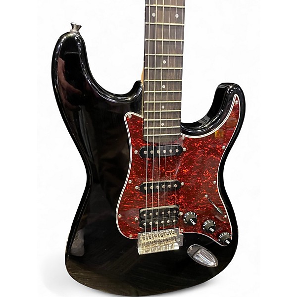 Used Donner STRATOCASTER DESIGNER SERIES  Black Solid Body Electric Guitar