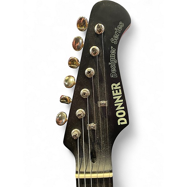 Used Donner STRATOCASTER DESIGNER SERIES  Black Solid Body Electric Guitar