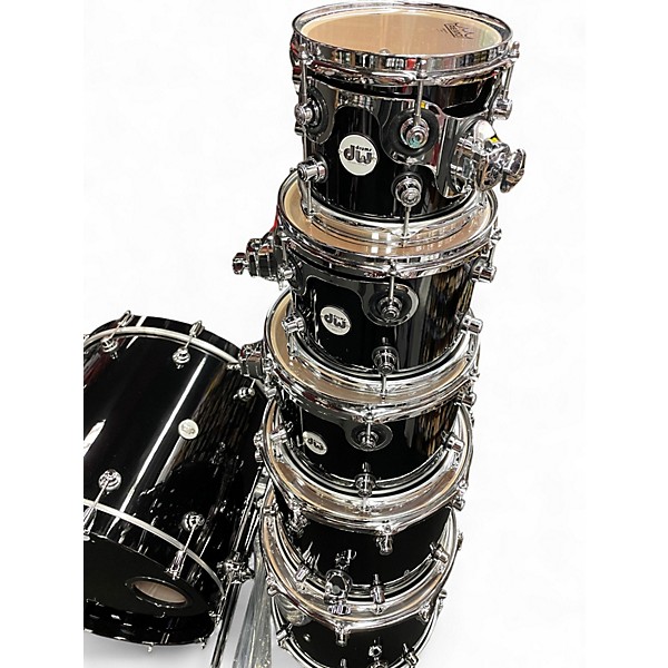 Used DW 6 Piece Design Series PIANO BLACK Drum Kit