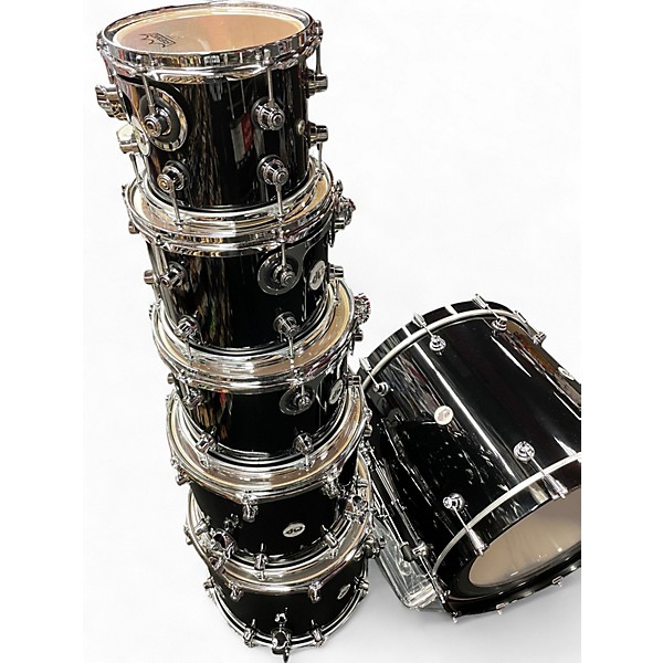 Used DW 6 Piece Design Series PIANO BLACK Drum Kit