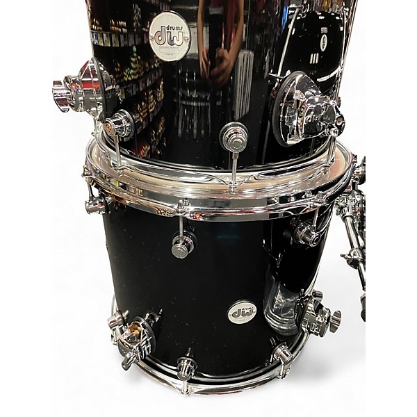 Used DW 6 Piece Design Series PIANO BLACK Drum Kit