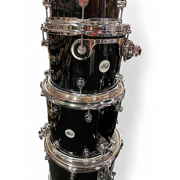 Used DW 6 Piece Design Series PIANO BLACK Drum Kit