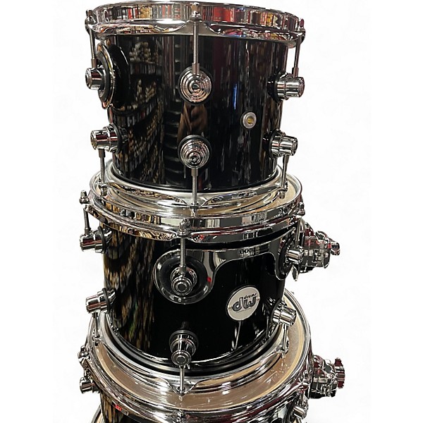 Used DW 6 Piece Design Series PIANO BLACK Drum Kit