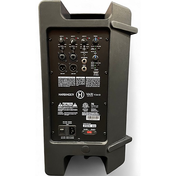 Used Harbinger VARI VARI V2410 10" 400W 2-Way Powered Loudspeaker Powered Speaker