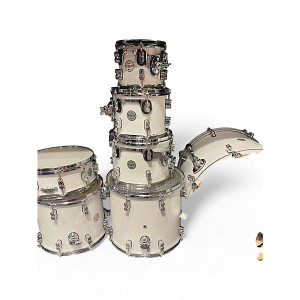 Used PDP by DW 8 Piece Concept Series PEARL WHITE Drum Kit