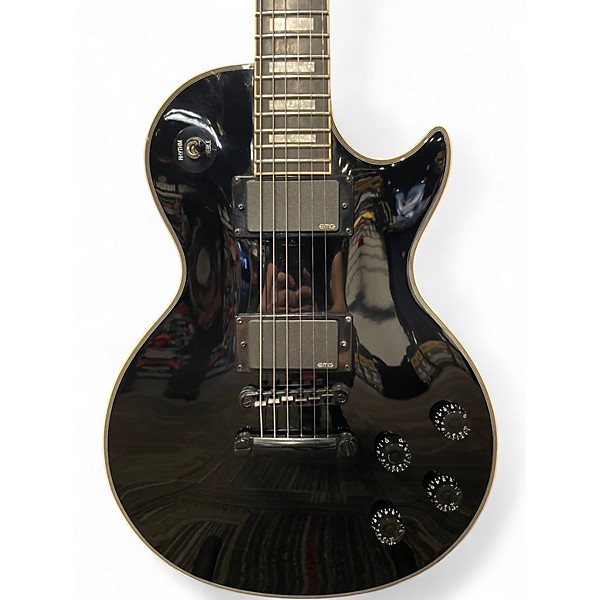 Used Epiphone MKH LES PAUL CUSTOM Black Solid Body Electric Guitar