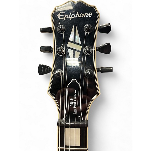 Used Epiphone MKH LES PAUL CUSTOM Black Solid Body Electric Guitar