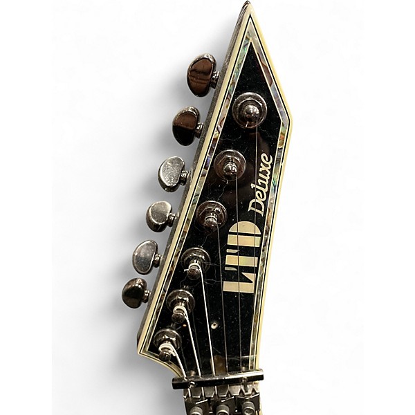 Used ESP LTD MH1000 Deluxe Satin Black Solid Body Electric Guitar