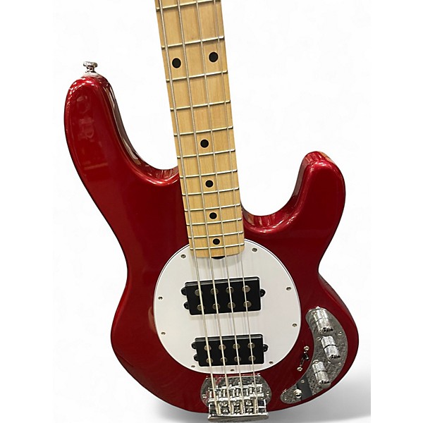 Used Sterling by Music Man Ray4 Candy Apple Red Electric Bass Guitar