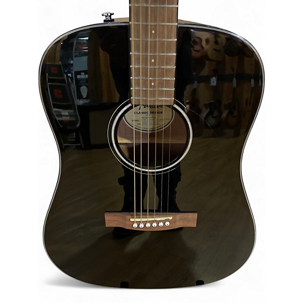 Used Fender CD60 Dreadnought Black Acoustic Guitar