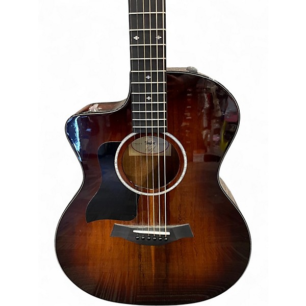 Used Taylor 224CEKDLX Left Handed Sunburst Acoustic Electric Guitar