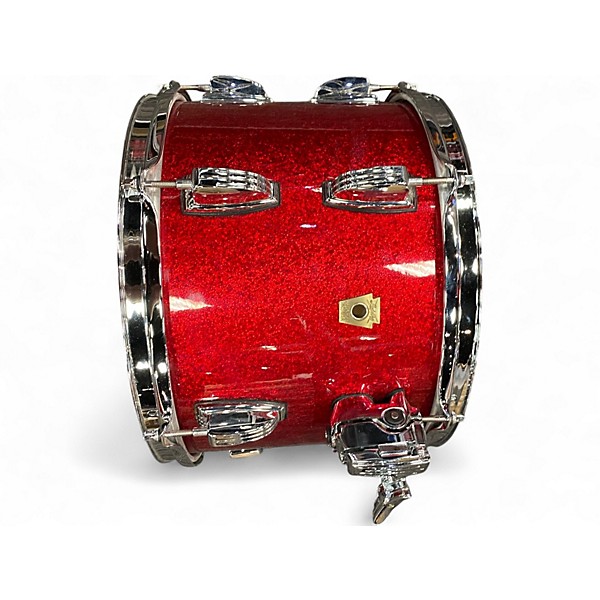Used Ludwig 3 Piece CLASSIC MAPLE PRO BEAT RED SPARKLE Drum Kit