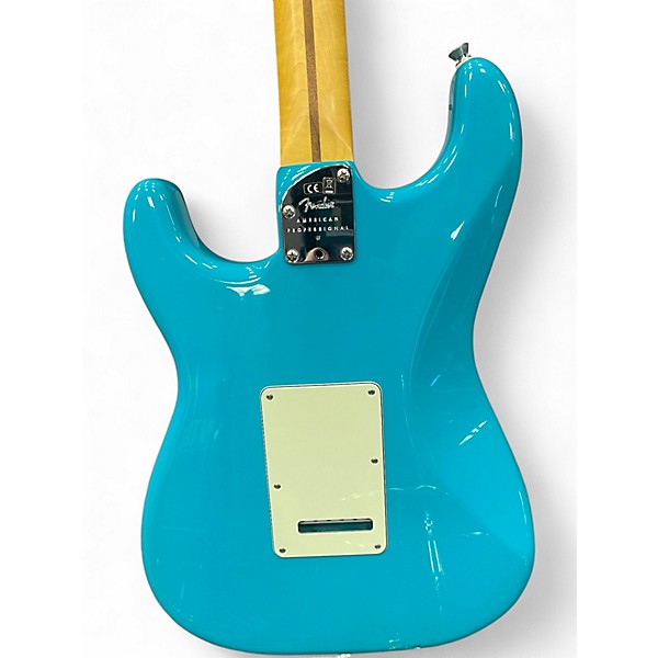 Used Fender American Professional II Stratocaster Miami Blue Solid Body Electric Guitar