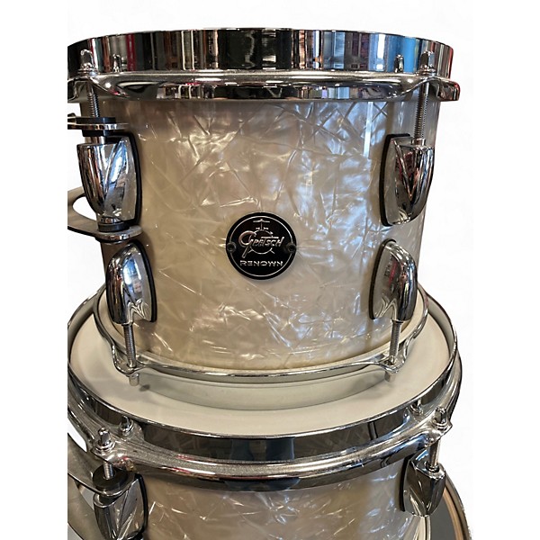 Used Gretsch Drums 4 Piece Renown white marine pearl Drum Kit