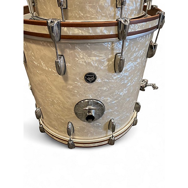 Used Gretsch Drums 4 Piece Renown white marine pearl Drum Kit