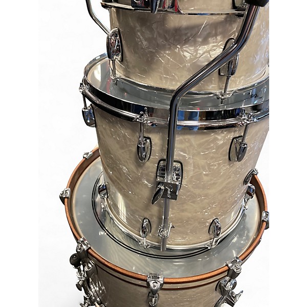 Used Gretsch Drums 4 Piece Renown white marine pearl Drum Kit