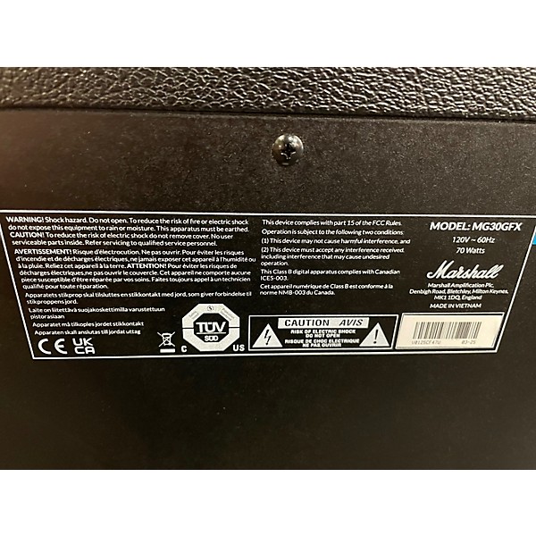 Used Marshall MG30FX 1x10 30W Guitar Combo Amp