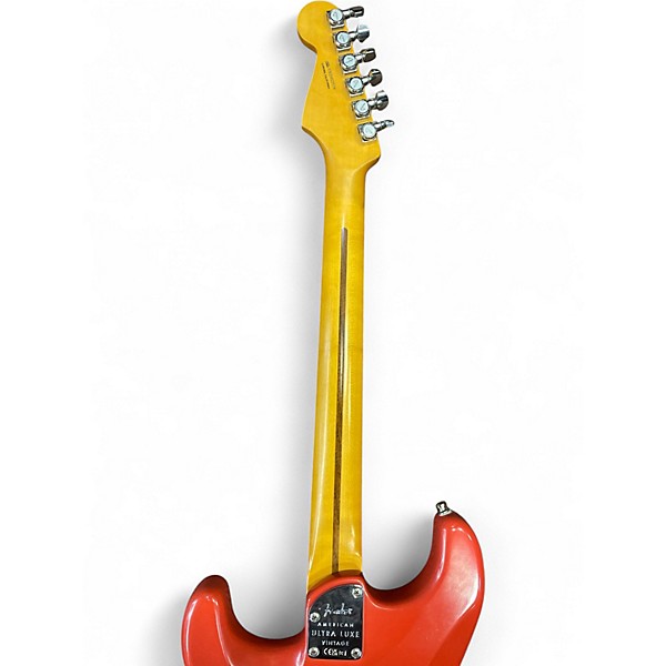 Used Fender American Ultra Luxe Stratocaster Fiesta Red Solid Body Electric Guitar
