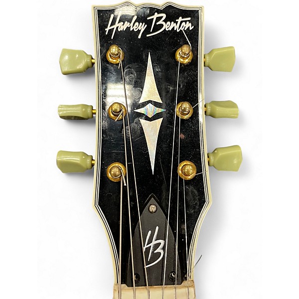 Used Harley Benton DC-600 VI Vintage Ivory Solid Body Electric Guitar