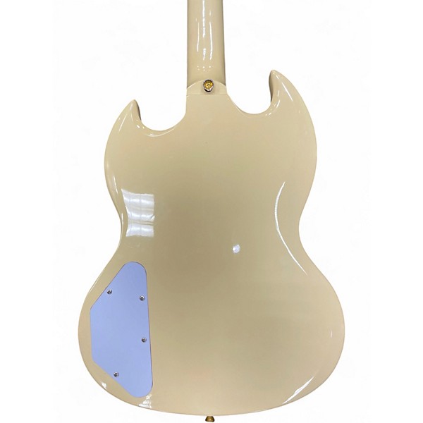Used Harley Benton DC-600 VI Vintage Ivory Solid Body Electric Guitar