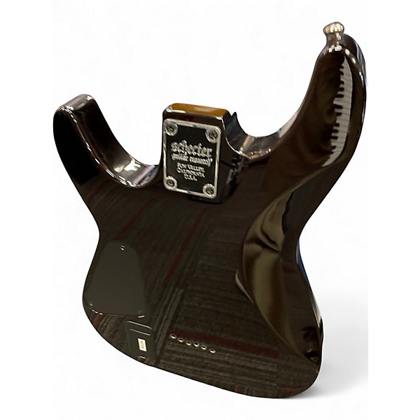 Used Schecter Guitar Research Demon 6 BLOOD BURST Solid Body Electric Guitar