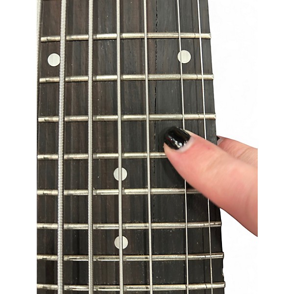 Used Miscellaneous Double Cut 7 String Blue Electric Bass Guitar