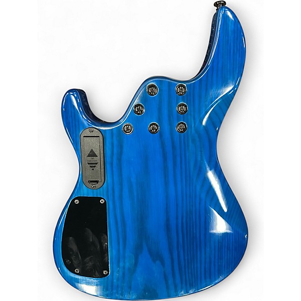 Used Miscellaneous Double Cut 7 String Blue Electric Bass Guitar