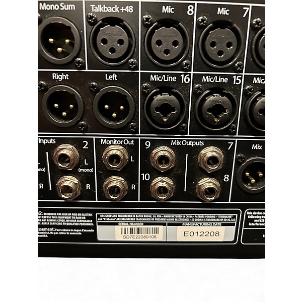 Used PreSonus Studio Live 32SC Digital Mixer