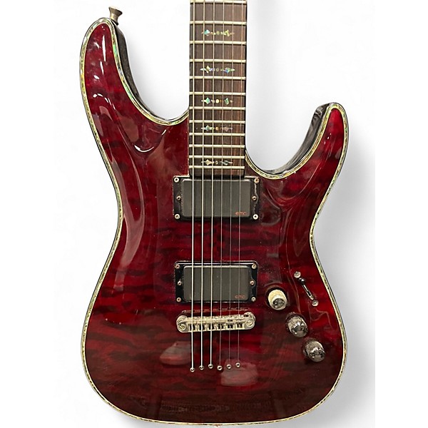 Used Schecter Guitar Research Hellraiser C1 Black Cherry Solid Body Electric Guitar