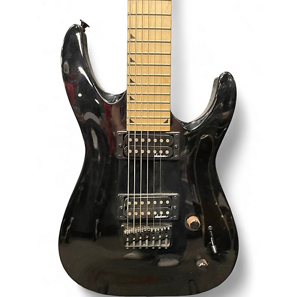 Used Jackson JS22-7 Dinky 7 String Black Solid Body Electric Guitar