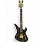 Used Schecter Guitar Research Synyster Gates Signature Custom S Black and Gold Solid Body Electric Guitar thumbnail